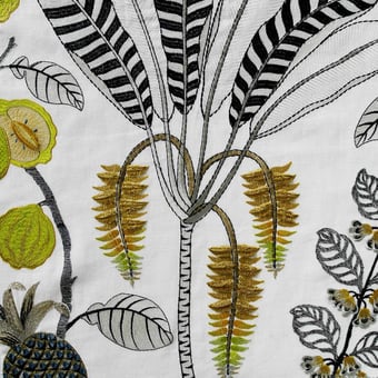 Daïquiri Embroidered Embroidered Fabric Floral Nobilis