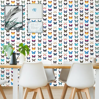 Papillon Wallpaper Multicolore Curious Collections