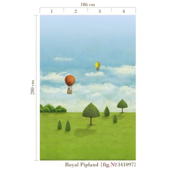 Papel pintado mural panorámico Royal Pipland 186x280 cm - 4 tiras Pip Studio