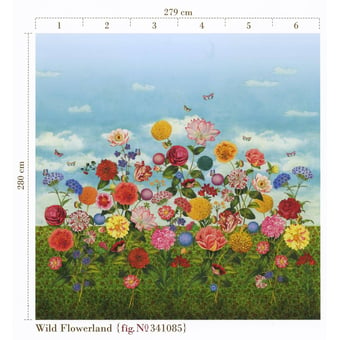 Papel pintado mural panorámico Wild Flowerland Wild Flowerland Pip Studio