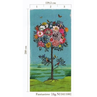 Papel pintado mural panorámico Pip Fantastree Floral Pip Studio