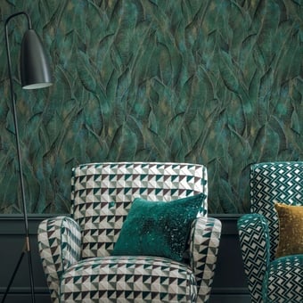 Papel pintado Limba Émeraude Casamance