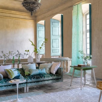 Tuileries Damask Sheer Eau de Nil Designers Guild