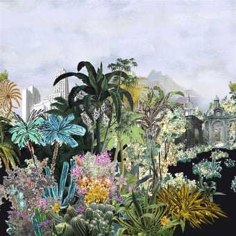 Papel pintado mural panorámico Bagatelle Réglisse Christian Lacroix