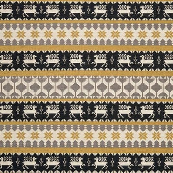 Tyrol Fabric Brun beige Nobilis