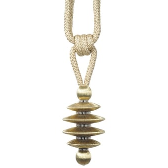 Onyx Metal tassel tieback Crème Houlès