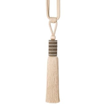 Cordone un gland perles Opale Craie Houlès