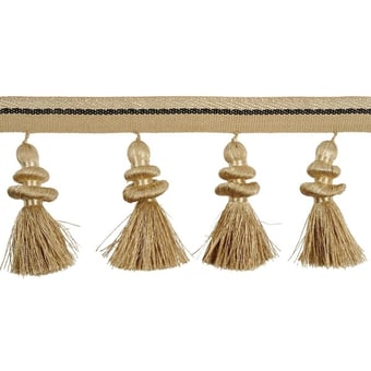 Onyx Metal tassel fringe Doré Houlès