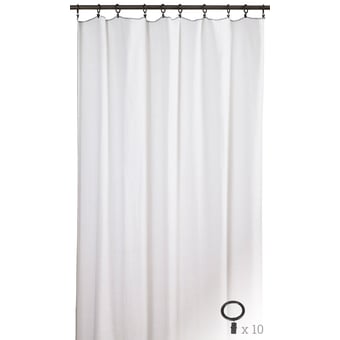 Tenda Porquerolles avec anneaux Blanc Toiles de Mayenne