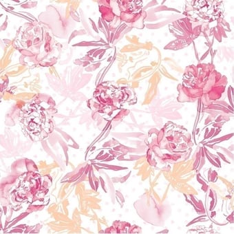Roses Wallpaper Blue Coordonné