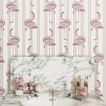 Flamboyance Wallpaper Off white/Lavender House of Hackney