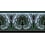 Palmette Border Edmond Petit Bleu Ciel/Vert Émeraude RM008-02