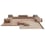 Tappeti GL Diagonal Almond/Peach Gan Rugs 90x200 cm 141707