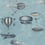 Papier peint panoramique Macchine Volanti Fornasetti Cole and Son Slate blue 114.10021