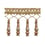 14 cm Palladio beaded Fringe Houlès Jaune 33135-9100