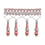 14 cm Palladio beaded Fringe Houlès Saumon 33135-9400