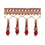 14 cm Palladio beaded Fringe Houlès Rouge 33135-9500