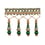 14 cm Palladio beaded Fringe Houlès Vert 33135-9700