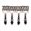 14 cm Palladio beaded Fringe Houlès Noir 33135-9910