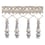 14 cm Palladio beaded Fringe Houlès Gris 33135-9920
