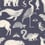Papier peint Animals Ferm Living Dark blue 100235403