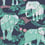 Eléphant Wallpaper Maison Martin Morel Émeraude elephant-emeraude