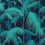 Palm Jungle Fabric Cole and Son Viridian/Petrol on Charcoal F111/2004LU