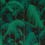Palm Jungle Linen Fabric Cole and Son Viridian/Petrol on Black F111/2004LU