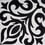 Carreau ciment Arabesque Fleuri Carodeco Noir/Blanc SH123-3-20x20x1,6