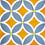 Plagiano Tile Francesco De Maio Arancio/Azzurro plagiano-20x20