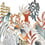 Carta da parati murale Artemis Casamance Blanc/Multicolore 74870202