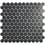 Mosaico Circle Vidrepur Black Matt 6108C