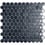 Mosaico Circle Vidrepur Black Glossy 6005C