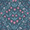 Tudor Garden Wallpaper Cole and Son Fuchsia/Cerulean 118/2004