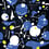 Daedalus Wallpaper Quinsaï Black/Blue QS-024CAA
