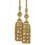Vendôme beaded two tassels tieback Houlès Ocre 35476-9130