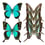 Butterflies Mix 4 Panel Curious Collections Bleu turquoise CC-butterflies-mix-4
