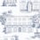 Hampstead Wallpaper Little Greene Mid blue hampstead-mid-blue