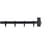 Bastide rod corner kit with rings Houlès Noir T0915-65