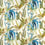 Tissu Benmore Nina Campbell Turquoise/Olive NCF4365-01