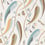 Papier peint Colbert Nina Campbell Aqua/Ochre NCW4353-03