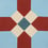 Victorian Warwick cement Tile De Tegel Ivory, Rusty Red, Slate Blue, French Blue victorian-warwick-blue-14x14-1.6