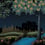 Wild Orchard Collage Panel Yo2 bleu-nuit WO1.01-FF