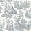 Country Life Toile adhesive wallpaper York Wallcoverings Charcoal RMK11869WP