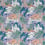 Tessuto Flamingo Club Matthew Williamson Bleu électrique F6790-05