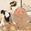 Papier peint panoramique Prélude au désir Etoffe.com x Agence Musées Nationaux ocre-rouge 04-501047