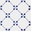 Palmetta Tile Francesco De Maio Bianco Blu Palmetta_20x20