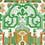 Emperor's Labyrinth Panel Mindthegap Green. Orange. White WP20584