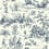 Papier peint Bucolic Toile Coordonné Indigo A00033