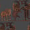 Safari Dance Wallpaper Cole and Son Bleu/Marron 109/8040